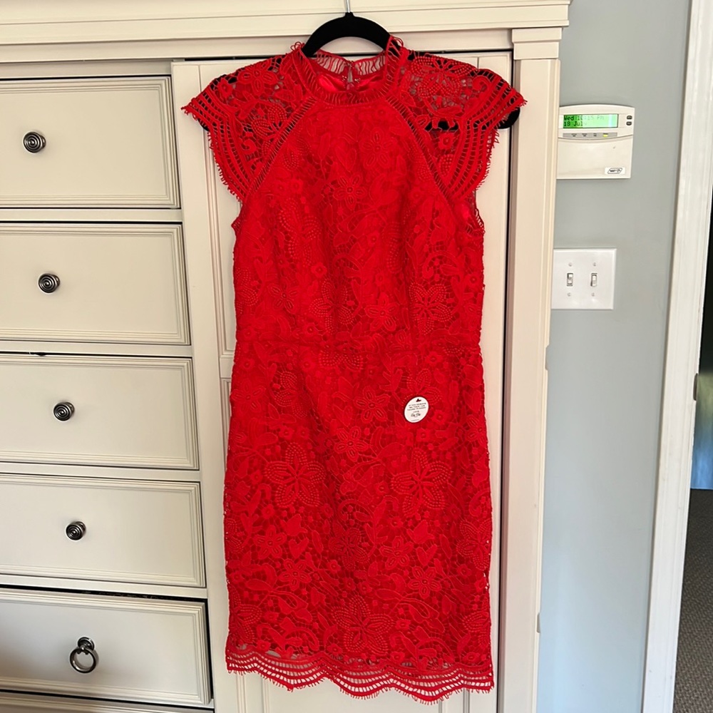 Red NWT dress UK 12- US 8 ChiChi London Petite